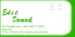 edit domok business card